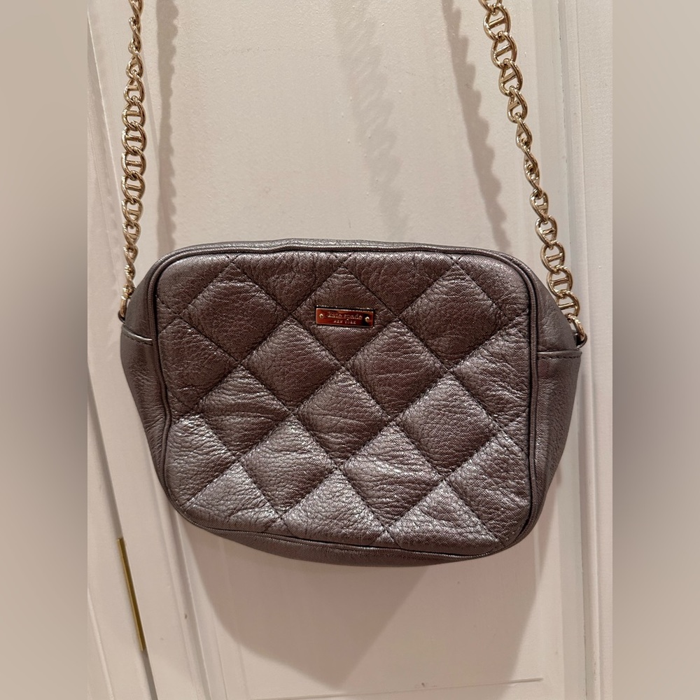 Kate Spade mini silver cross body